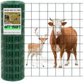 Gisafai 16 Gauge Galvanized Welded Wire Fence 4 ft x 150 ft PVC Coated Hardware Cloth, 2.36" x 2.36" Mesh, Heavy Duty Garden Fencing Roll for Yard Chicken Dog, Deer Cattle & Animal Protection(Green) - color: Green, size: 4 ft X 150 ft
