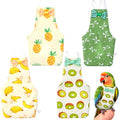 4 Pcs Bird Diaper, Parrot Diapers with Waterproof Inner | Reusable Flight Suit Cute Soft Bird Diaper Clothes for Parakeets Cockatiel Canary Monk Parakeet (M)