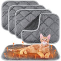 4 Pack Self Heating Cat Pad Self Warming Dog Mat Reflects Body Heat Extra Warm Thermal Pet Pad Washable Dog Cat Bed Crate Bed Mat Blanket(Gray,16 x 20 Inch) - color: Gray, size: 16 x 20 Inch