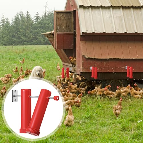 Reallnaive 3 Set Chicken Treat Dispenser Wall Mounted Chicken Feeder Accessories Hanging Treat Dispenser for Indoor Outdoor Coop Hens Poultry Duck Birds