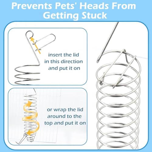 2Pcs Rat Enrichment Toys, 304 Stainless Steel Holder for Fruit Veggie | Fancy Mice Cage Puzzle Toy, Hanging Rodent Slow Feeder to Keep Pets Healthy, Bird Foraging Toy for Parakeet, Dishwasher Safe - color: 2pcs, size: A