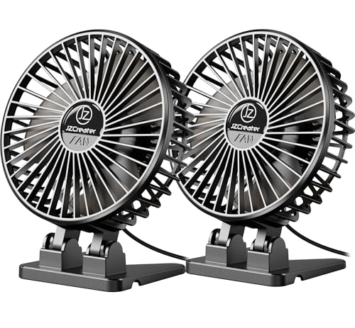 JZCreater USB Desk Fan, Mini Portable, 3 Speeds - Quiet Personal Cooling Fan for Home Desktop Office Travel Bedroom, Deep Black (2Pack) - color: Deep Black 2Pack