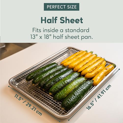 Durable Cooling Rack for Cooking and Baking - 11.5" x 16.5" | Professional Grade Premium 100% Stainless Steel, Baking Rack, Roasting, Grilling, Dishwasher Safe, Oven Safe, Wire Rack - size: 11.5" x 16.5" 1-Pack