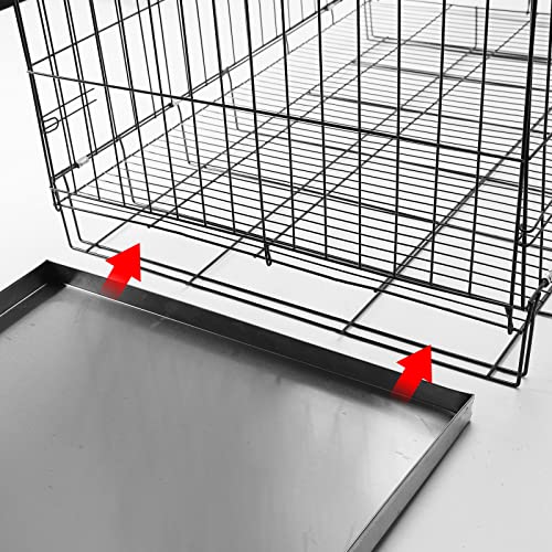 23.6"x17.6" Stainless Steel Replacement Tray for Dog Crate, Chew-Proof and Crack-Proof - size: 23.58x17.6