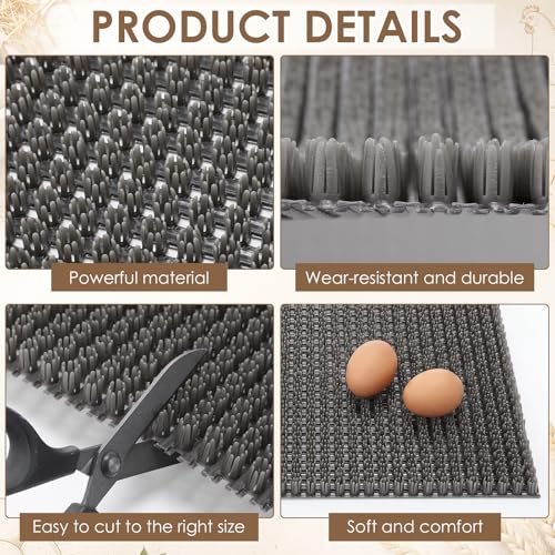 16 Pcs Washable Chicken Nesting Pads Bulk 11.8''x13.8'' Reusable Chicken Laying Pads for Coop Bedding Ultra Soft Artificial Nesting Box Pad for Pets, Garden Outdoor(Grey) - color: Gray