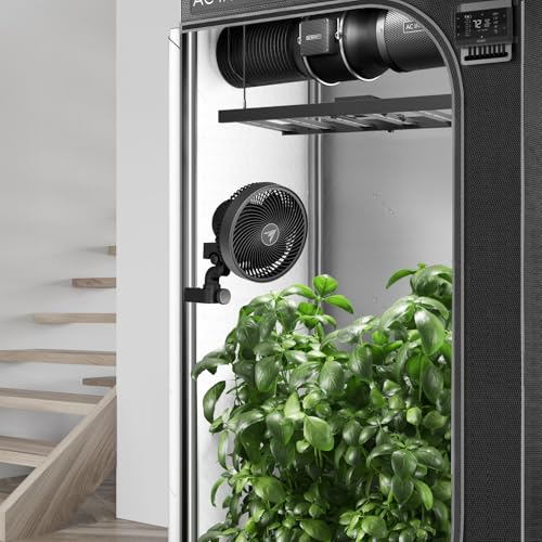 AC Infinity CLOUDRAY A6, Grow Tent Clip Fan 15cm with Redesigned Long-Life | Redesigned Long-Life EC Motor, 10 Dynamic Wind Speeds, IP-54 Weatherproof, Manual Swivel for Hydroponic Air Circulation - size: 6", Manual Swivel