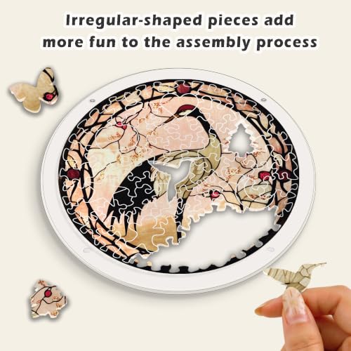 Red Crowned Crane Acrylic Jigsaw Puzzle Suncatcher Bird Window Decor 7.8" | Acrylic Jigsaw Puzzle Decor, Birthday Gifts for Women Nana, Mothers Day Gifts for Mom Grandma, Christmas Stocking Stuffer - size: 7.8 x 7.8 IN