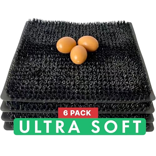 6 Pack Ultra Soft Washable Chicken Nesting Pads for Chicken Coop — Premium Food Grade Mats — 100% BPA Free — Durable & Easy to Clean Reusable Nesting Pads - size: 6 Pack