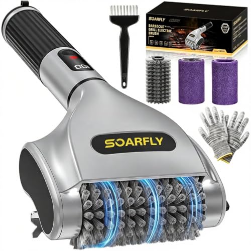 Electric Grill Brush, Wireless Grill Cleaner BBQ Cleaning Brush Kit
