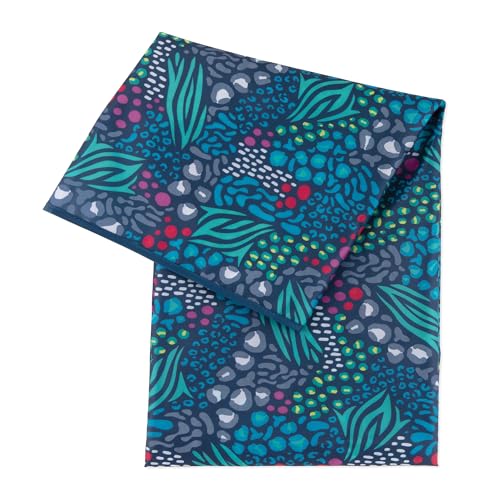 Bumkins Baby Splat Mat for Under High Chair, Babies Toddlers Eating Mess Mat, Waterproof Reusable Cloth for Arts and Crafts, Playtime Mat for Kids, Floors or Tables, Fabric 42inx42in, Jungle Blue - color: C1 Jungle Blue