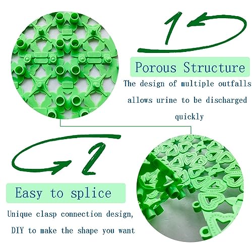 Hamiledyi 4 Pcs Rabbit Cage Mats Plastic Bunny Feet Pad Playpen Floor Mats for Rabbit Hamster Rat Chinchilla Guinea Pig