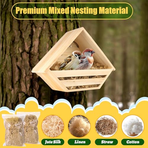 Cedar Dove Nesting Box Mourning Dove Nesting Box Bird Nesting Material Wooden Birdhouse Shelter for Bird Pigeon Nesting Roosting Platform Birdhouse Outdoors Garden Decoration
