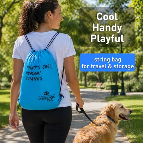 INSPECTOR TAIL Dog Cooling Mat, Indoor & Outdoor, Medium Self Cooling Pad | No Freeze Needed, Breathable, Washable, Portable Cooling Mat for Dogs with Travel Bag, Fits Car, Crate, Floor & Bed, 28"x22" - size: Blue- 27.55" x 22.04"