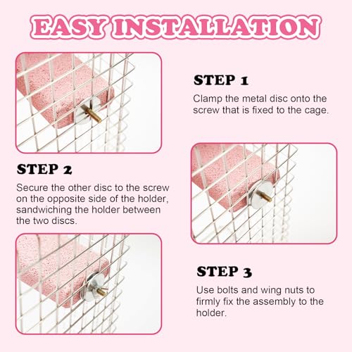 Bird Beak Grinding Stone, 3PCS Parrots Perch, Multiple Colors Platform, Nails Beak Trimmer for Bird Cage Accessories for Parrots Budgie Cockatiel Conure Lovebird Finch - color: Pink+Green+Purple