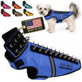 CoyoteVest SpikeVest Dog Harness, Made in the USA, S-Royal Blue | Stab-Resistant Protective Vest | Coyote Vest for Dogs | Defends Against Coyotes, Dogs, Birds of Prey | Reflective Safety - color: Royal Blue, size: Small