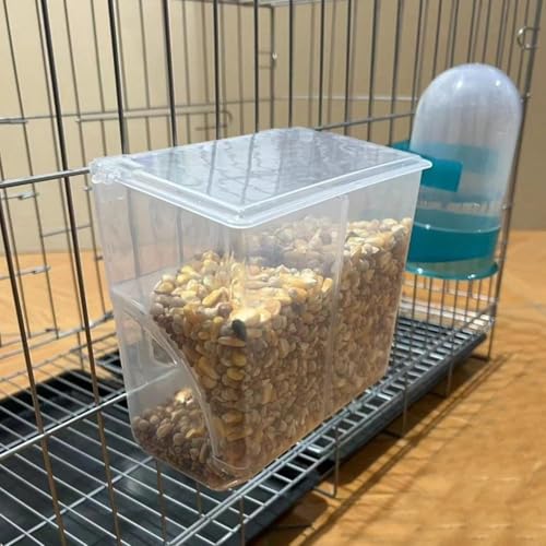 Automatic Pigeon Bird Feeder Water, 2 Pack Plastic Feeder Water Dispenser Drinkers for Cage, No Mess Hanging Parrot Food Bowl Container, Cage Accessories for Parakeet Quail Bird Chicken (2 Hole-Hook) - size: 2 Hole / 2 Pack