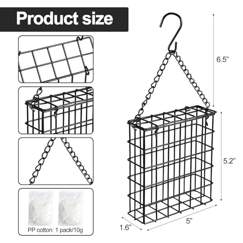 Bird Nesting Material Holder,Handmade Fiber Bird Nesting Material | Refillable Bird Shelter, Outdoor Bird Nesting and Resting Spot, Gift for Animal and Bird Enthusiasts (2 Set) - color: 2 set