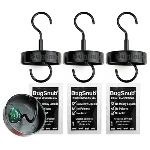 Hanging Ant Guard (3-pack)- Waterless Ant Defense for Hummingbird Nectar Feeders, Unique Upside-down Design, No Liquid Moat, Metal Hooks - size: 3 Pack