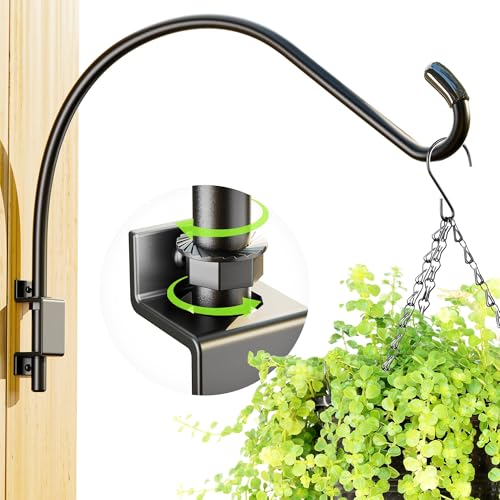 16 Inch Swivel Plant Hanger: Plant Hangers Outdoor, Heavy Duty Hook for Bird Feeder, Plant, Flower Basket, Lantern, Wind Chime & More - Versatile Hanging Brackets Outdoor/Indoor Use Up to 22LB - size: 16 inch 1 Pack
