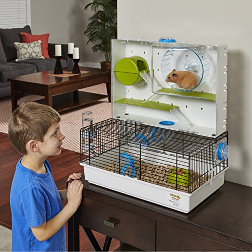 MidWest Homes for Pets Hamster Cage | Awesome Arcade Hamster Home (White) | 18.11 x 11.61 x 21.26 Inch