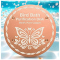 OICEME Bird Bath Purification Disk Pure Copper Outside Birdbath Outdoor Hummingbird Water Fountain Solar Power Window Feeder Stand Nectar Food Pole House Hanging Birdhouse Accessories - color: Gold 1PCS Butterfly