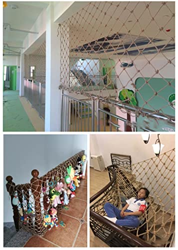 Safety Anti-Fall Fence Net for Children Pet Cat,Cargo Net Climbing Rope,Playground Climbing Children Net Woven Rope Truck Trailer Netting Swing Treehouse Hammock Rope (Jute, 0.5Mx1M(1.6FTx3.3FT)) - size: 0.5Mx1M(1.6FTx3.3FT)