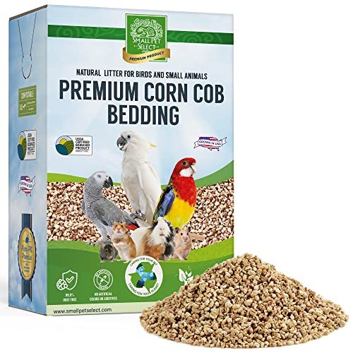 Small Pet Select Corn Cob Bedding & Litter, 100% Natural, 12 lb | Safe Absorbent Cage Litter, Low Dust, For Hamsters, Guinea Pigs, Birds, Gerbils, Reptiles & Small Pets - size: 12 lb
