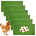 kathson 6 PCS Washable Nesting Pads for Chicken Coop, 11.8 X 23.6 in Artificial Grass Turf Rug Cuttable Chicken Coop Liner for Laying Eggs Reusable Nest Box Bedding Egg-Protecting Mats for Coops - size: 6 Pcs