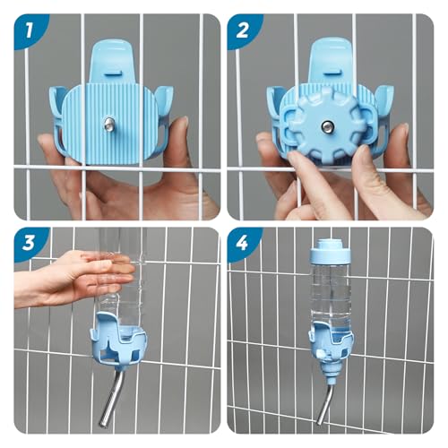 Vannon Dog Crate Water Bottle, 20oz Top-Fill Pet Water Dispenser, Blue | kennel water bottle helps keep pets hydrated longer with fewer refills and easy daily care. - color: Blue, size: 20oz