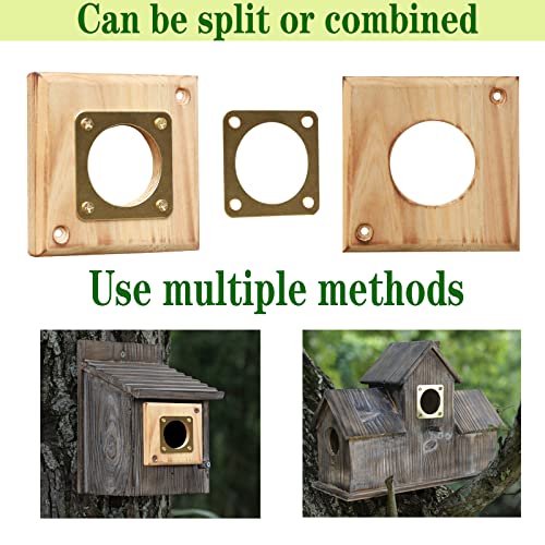 6-piece Metal Bluebird House Predator Guard，Metal Birdhouse Guard，Bird House Hole Protector Guard for Eastern Bluebird Box （3.81 cm Opening）