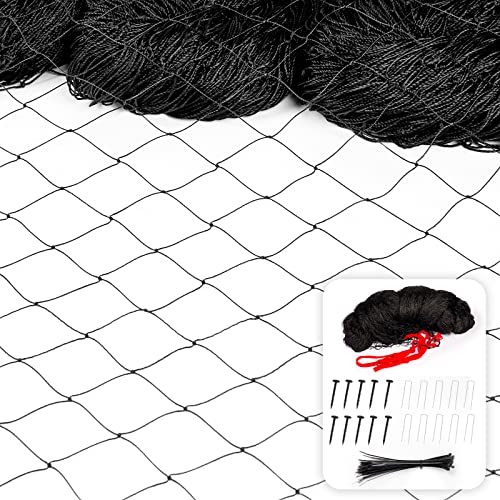 Chicken Net, 50x 100ft with 1" Square Mesh,Poultry Netting for Chicken Coop | Garden Netting for Fruit Tree and Protect Chicks from Wild Animals like Hawks, Raccoons, and Foxes and More Wild Animals - size: 50'×100'-1''