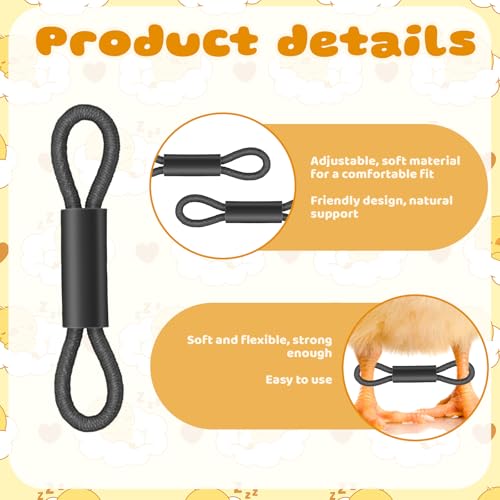 SynHHergyx Baby Chick Leg Bands, 100 Pcs Adjustable Splay Leg Bands for Chicks Poultry Legbands Chicken Hobble Braces for Newborn Spraddle Leg of Chick Quails Ducks Bird of 1 to 3 Days Newly Hatched