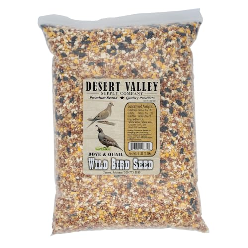 Desert Valley Dove and Quail Seed, All Natural Premium Wild Bird and Wildlife Food (5 Pounds) - size: 5 Pound (Pack of 1)