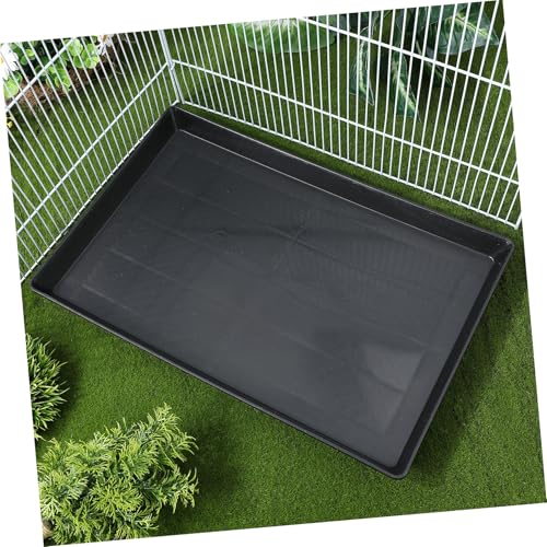 BESTonZON 2Pcs Parakeet Potty Tray Durable Dog Crate Holder Bunny Cage Bottom Tray Leak Design for Easy Cleaning for Bird and Pet Owners