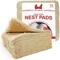 Nest Pads for Chicken Nesting Boxes - 13 x 13 Pads Made in USA from Sustainably Sourced Aspen Excelsior (10 Pack) - size: 13" x 13"