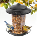 Outdoor Bird Feeder, Retractable Bird Feeder Hanging, Metal Hanger, Rainproof & Leak-Proof, Black, Pack of 1 - color: Black, Retractable Hanging, Pack of 1