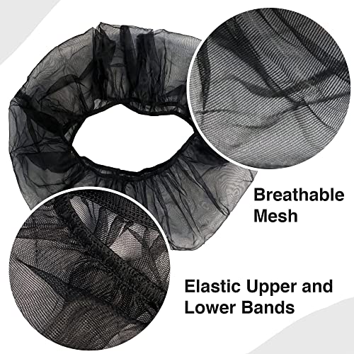 SIMENA Bird Cage Seed Catcher, Skirt for Bird Cage, Nylon Mesh Bird Cage Liners for Large Cages, Elastic and Easy Cleaning Bird Cage Cover, Suitable for Most Cage Shapes (Black 59-79 inch) - color: Black, size: Large (59"-79")