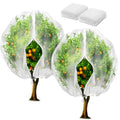 2 Pack Fruit Tree Netting Bags with Zipper and Drawstring, 8 x 8ft Ultra Fine Mesh Garden Netting Plant Cover, Bird Netting for Blueberry Bushes, Fruit Trees, Flowers (White, 8 x 8 ft) - color: White, size: 8 x 8 ft
