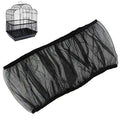 Universal Bird Cage Seed Catcher,Seed Catcher Guard Net Cover,Parrot Nylon Mesh Net Cover,Soft Airy Cage Net Stretchy Skirt for Round Square Cages - color: Circumference 50 inch to 90 inch,Black