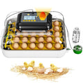 Incubators for Hatching Eggs, 30 Chicken Eggs Incubator with Automatic Egg Turning, Dual Power Supply, Egg Candler, Temperature & Humidity Control with Alert Function, Auto Water Filling