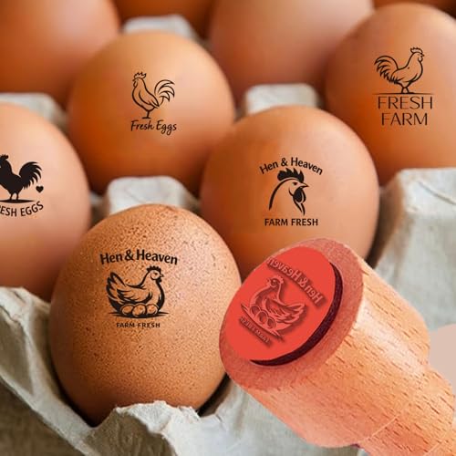 AHANDMAKER 5 Styles Small Wooden Rubber Egg Stamp Mini Chicken Chicks Theme Stamp Unique Designs for Easter Egg Decoration DIY Making Scrapbooking Card Stamping Crafting - style: Chicken Chicks