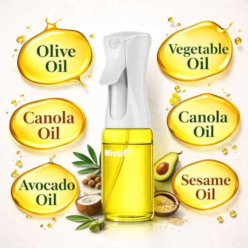 Eco-Friendly Oil Sprayer – Durable Glass Bottle for Cooking, BBQ, and Grilling Mist Spray Bottle for Air Fryer, Olive Oil, Avocado Oil, Healthy Nonstick Frying 150ml (PS631) - style: PS631