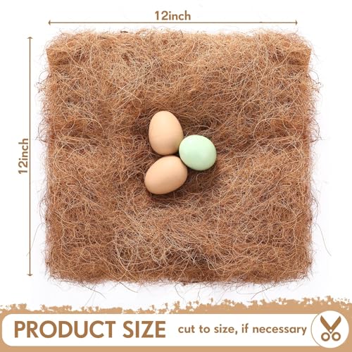 Yerliker Chicken Nesting Box Pads Laying Hen Chicken Coop Bedding,6 Pack | Chicken Laying Hens Pads, Coconut Fiber Henhouse Nesting Boxes Bulk, for Chicken Accessories Supplies