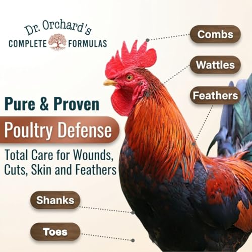 Dr. Orchard's Chicken Wound Spray for Chickens & Birds, Healing Aid and Skin Repair for Chicken Wounds, Pecking Injuries, Bumblefoot, Vent Prolapses, and More. 12 Ounces