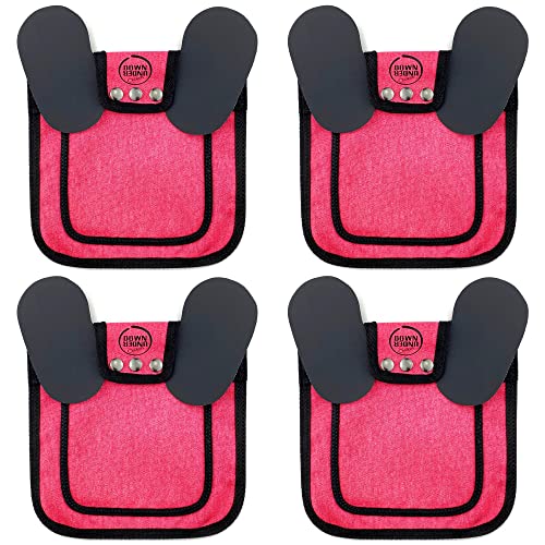 DOWN UNDER OUTDOORS 4 Pack Medium-Large Chicken Saddle, Hen Apron (Pink) | Adjustable Straps, Chicken Apron, Poultry Saver, Pet Supplies, Including Shoulder Cover, 14 oz Breathable Cotton Canvas - color: pink