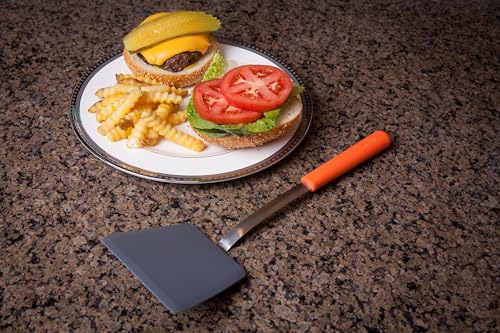 Mobi Flexible Silicone/Stainless Steel Oversized Extra Large Turner/Spatula … | Oversized flexible turner combines silicone and stainless steel for lifting and flipping food; verify cookware heat limits. - size: Oversized
