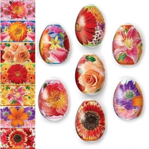 Pysanky Eggs - Egg Wraps - Easter Eggs - Heat Shrink Sleeve - Flower Wreath