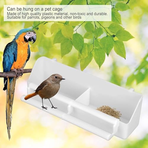 4pcs Bird Feeder, Bird Water Dispenser Bird Cage Feeder Window Pet Bird Water Feeder Cup Hanging Bird Food Bowl Cups for Cockatiel Parrot