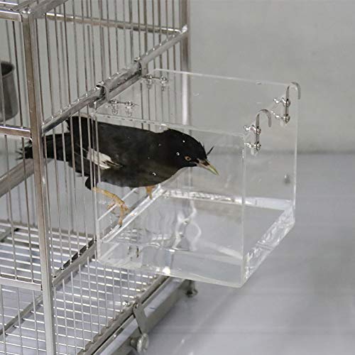 Big Hanging Bird Bath Cage, Cleaning Pet Supplies Cockatiel Bird Bathtub | for Birds Lovebirds Cockatiels Canaries Sun Conures for Most Birdcage - size: 6.3"L x 6.3"W x 6.3"H
