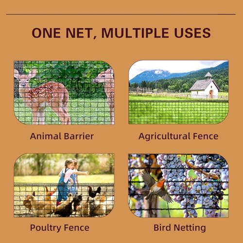 Plastic Mesh Fence Deer Fencing 4x75ft,Reinforced Edges,55gsm Heavy Duty Temporary Fence,Ideal for Garden Netting,Animal Barrier,Safety Netting, Fruit Plant Protection, Black - size: 4ft*75ft